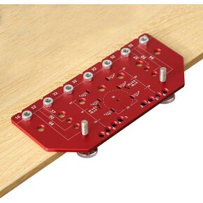 Shelf Pin Clamp and Hinge Jig Two-In-One, with Self-Clamping Function All-Metal Shelf Pin Drilling Jig With 1/4" and 6mm Drill Bit Cabinet Hardware Clamp Tool Drilling Guide