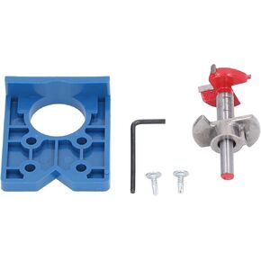 Hinge Jig Drill Guide 35mm, Concealed Drilling Tool Set, Cemented Carbide Hole Drill Guide, Hinge Jig for Door, Commercial Door Hardware