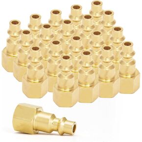 Kodilin 5pcs 1/4 Inch NPT 360 Degree Swivel Air Hose Connector, 1/4 Inch Industrial Air Fitting and Air Tool Adapter