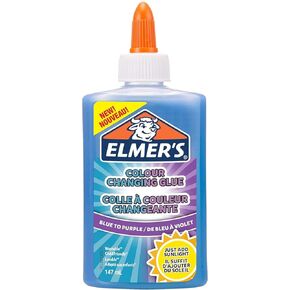 Elmer's Colour Changing PVA Glue | Blue to Purple | 147 ml | Washable & Kid Friendly| Great for Making Slime | 1 Count