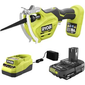 RYOBI ONE+ 18V Electric Cordless Pruning Reciprocating Saw with 2.0 Ah Battery and Charger
