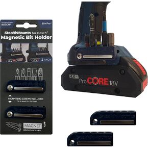 StealthMounts Bosch Magnetic Bit Holder | Drill Bit Organizer | Perfect for Bosch Drills and Impacts (2 Pack)