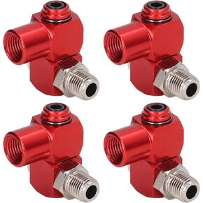 4Pcs 360 Degree Air Hose Connector, 1/4in NPT Air Hose Connector Industrial Air Fittings Pneumatic Tool Adapter for pneumatic tool