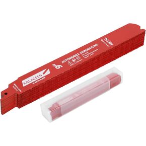 25 حزمة 9 بوصة 14/18 TPI ثنائية المعدن الترددية شفرة المنشار كربيد سبائك الصلب لقطع الخشب الصلب المعدني، غير لاصقة مغلفة لتقليل الحرارة والاحتكاك للمعادن المتوسطة 1/16-5/16 in Kuwait