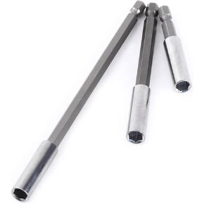 Hex Socket Screwdriver Bit Holders Set 3Pcs 1/4" Shank Electrical Drill Screwdriver Extension Bar Magnetic Bit Holder