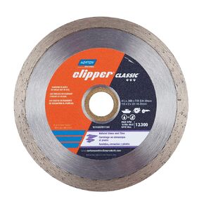 Norton Diamond Wheel Tile Saw Blade, Clipper Classic Diamond Cutting Wheel, Continuous Cut-Off Type 01, 4" Diamond High-Speed Cutting Disc for Tile, Pack of 1