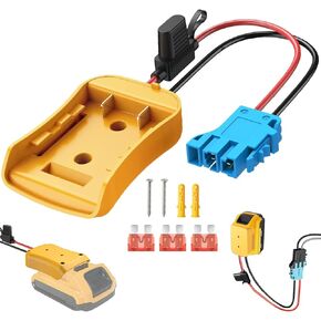 Power Wheels Adapter for Dewalt 20V Battery Adapter with Fuse Holder and Wire Harness Connector, Power Wheel Battery Conversion Kit Compatible with Peg-Perego Kids Ride-on Toy