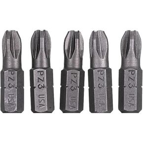 Mayhew Tools 18766-5 Pozidriv Insert Bit, NO. 3 x 1", 5-Pack