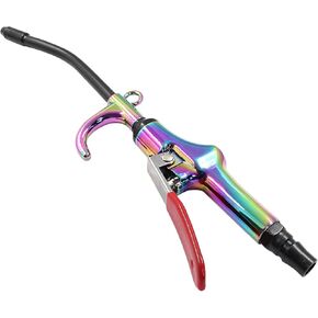 High Power Air Blow Gun with Rubber Guard, Industrial Household Air Nozzle Blow Gun, Aluminum Air Blower Gun Air Compressor Accessories - Multi-Color