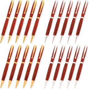 Fancy Pen Kit - Gold & Silver Variety, 20 Pack, Includes 5 Gold, 5 Silver, 5 Satin Silver, 5 Satin Gold