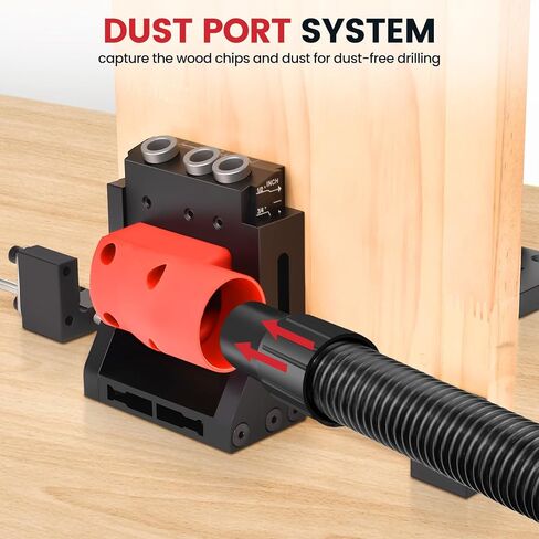 Pocket Hole Jig Kit with Side Support Adjustable Drill Guide with Drill Bit Limiter for Woodworking Aluminum Dowel Jig XK4 PRO in Saudi Arabia