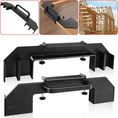 Upgrade Framing Tools - 12", 14" & 16" Framing Spacing Tool, 100% Cast Aluminum Framing Jig, Precision Stud Layout Tool for Ladders/Walls/Roofs/Floors, On-Center Stud Framing Tool for Carpenters in Saudi Arabia