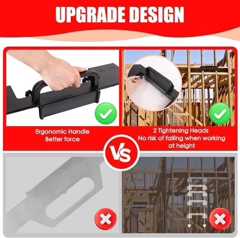 Upgrade Framing Tools - 12", 14" & 16" Framing Spacing Tool, 100% Cast Aluminum Framing Jig, Precision Stud Layout Tool for Ladders/Walls/Roofs/Floors, On-Center Stud Framing Tool for Carpenters in Saudi Arabia