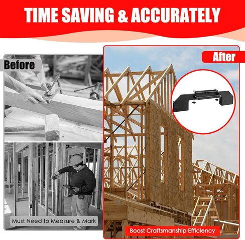 Upgrade Framing Tools - 12", 14" & 16" Framing Spacing Tool, 100% Cast Aluminum Framing Jig, Precision Stud Layout Tool for Ladders/Walls/Roofs/Floors, On-Center Stud Framing Tool for Carpenters in Saudi Arabia