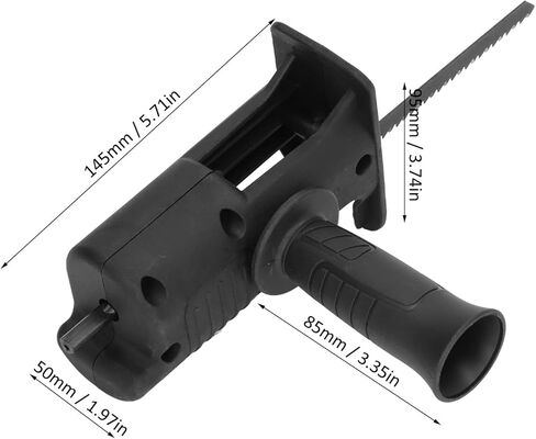 Electric Reciprocating Saw Kit, Cordless Drill Portable Jigsaw Adapter with 3 Blades for Metal Wood Cutting Jigsaws in Saudi Arabia