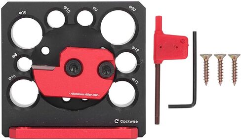 Dowel Maker Jig Kit, Metric 8mm to 20mm Adjustable Dowel Maker Jig, 8 Hole Electric Drill Milling Solid Wood Round Rod Auxiliary Tool, for Wooden Rods Sticks Woodworking in Saudi Arabia