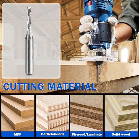 لقم التوجيه الحلزونية القياسية، لقمة قطع من الكربيد الصلب مقاس 1/4 بوصة، قطر القطع 1/8 بوصة، طول القطع 1/2 بوصة in Kuwait