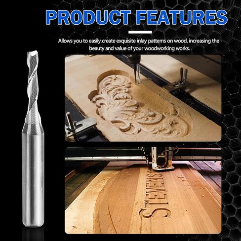 لقم التوجيه الحلزونية القياسية، لقمة قطع من الكربيد الصلب مقاس 1/4 بوصة، قطر القطع 1/8 بوصة، طول القطع 1/2 بوصة in Kuwait