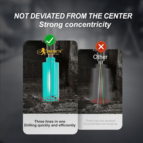 JKINGS Wet Diamond Core Drill Bits 3"/76MM Diameter, High Performance Drilling Depth Concrete Core Drill Bit, 1-1/4"-7 UNC Thread Arbor Core Bit for Reinforced Concrete/Hard Masonry/Brick/Stone in Saudi Arabia