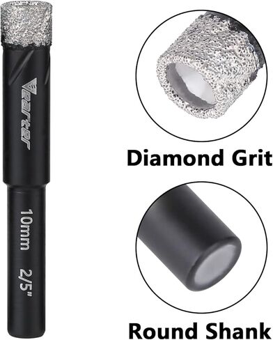 2/5 بوصة (10 مم) منشار ثقب الماس الجاف المصنوع من النحاس الجاف ذو الساق الدائرية للبلاط والرخام والجرانيت والسيراميك... in Kuwait