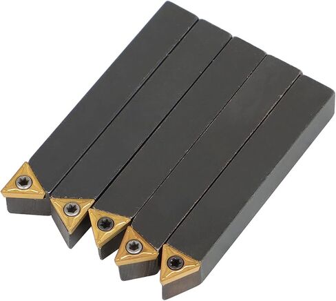 findmall Lathe Turning Tools 5Pcs 3/8 Inch Indexable Carbide Turning Tool Holder Set with 5Pcs Carbide Inserts Fit for Finishing Operations in Saudi Arabia
