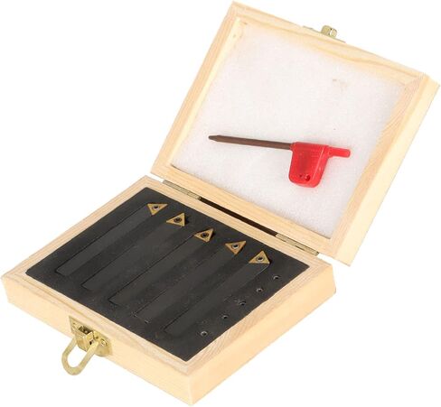 findmall Lathe Turning Tools 5Pcs 3/8 Inch Indexable Carbide Turning Tool Holder Set with 5Pcs Carbide Inserts Fit for Finishing Operations in Saudi Arabia