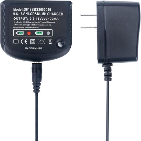 شاحن بديل 9.6 فولت - 18 فولت لشاحن بطارية بلاك اند ديكر 90556254-01، متوافق مع بطارية بلاك اند ديكر 18 فولت 14.4 فولت 12 فولت 9.6 فولت NiCad & NiMh HPB18 HPB18-OPE HPB14 HPB12 HPB96 in Kuwait