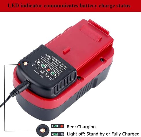 شاحن بديل 9.6 فولت - 18 فولت لشاحن بطارية بلاك اند ديكر 90556254-01، متوافق مع بطارية بلاك اند ديكر 18 فولت 14.4 فولت 12 فولت 9.6 فولت NiCad & NiMh HPB18 HPB18-OPE HPB14 HPB12 HPB96 in Kuwait