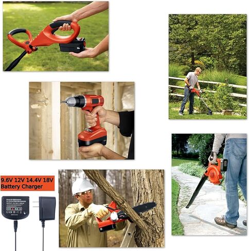 شاحن بديل 9.6 فولت - 18 فولت لشاحن بطارية بلاك اند ديكر 90556254-01، متوافق مع بطارية بلاك اند ديكر 18 فولت 14.4 فولت 12 فولت 9.6 فولت NiCad & NiMh HPB18 HPB18-OPE HPB14 HPB12 HPB96 in Kuwait