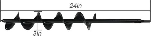 3 x 24 Inch Auger Drill Bit Auger Spiral Drill Bit Ground Auger Drill Bit for 3/8 inch Hex Drive Drill in Saudi Arabia