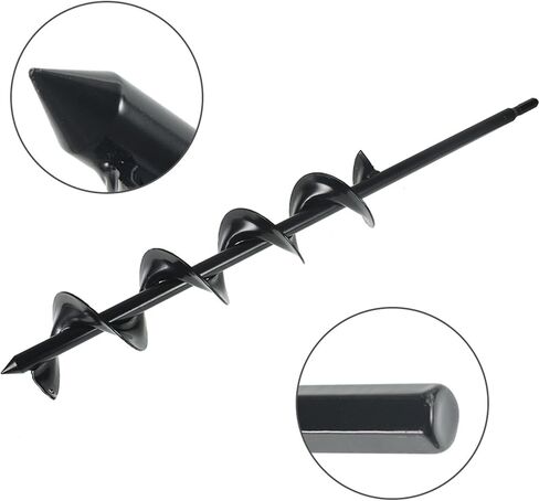 3 x 24 Inch Auger Drill Bit Auger Spiral Drill Bit Ground Auger Drill Bit for 3/8 inch Hex Drive Drill in Saudi Arabia