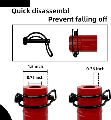 جهاز تمديد Power Auger مقاس 18 بوصة يستخدم لاستبدال حفارات الفتحات الخلفية متوافق مع عمود 3/4 بوصة (أحمر) مناسب لرأس الطاقة لحفر التربة والجليد in Kuwait