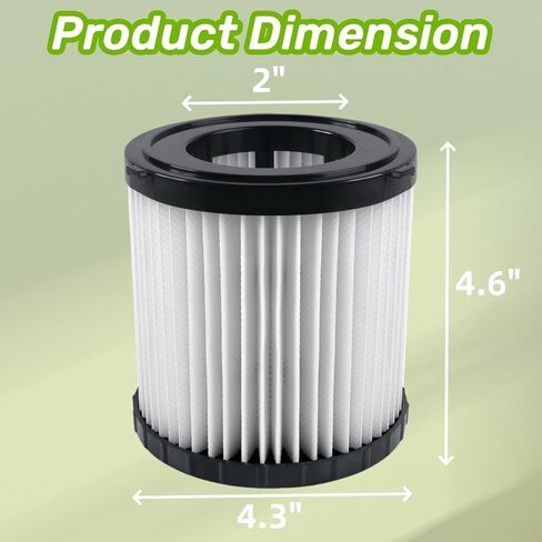 4 حزمة مرشح استبدال فراغ DCV580H DCV581H متوافق مع DEWALT DCV580H DCV581H DCV5801H فراغ الرطب والجاف، قابل للغسل وقابل لإعادة الاستخدام DCV580 DCV581H HEPA استبدال فلتر in Kuwait