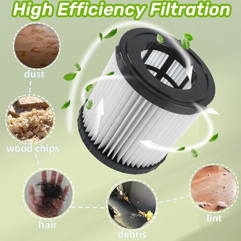 4 حزمة مرشح استبدال فراغ DCV580H DCV581H متوافق مع DEWALT DCV580H DCV581H DCV5801H فراغ الرطب والجاف، قابل للغسل وقابل لإعادة الاستخدام DCV580 DCV581H HEPA استبدال فلتر in Kuwait