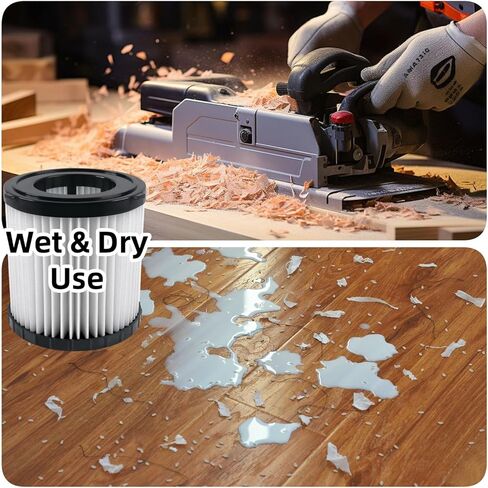 4 حزمة مرشح استبدال فراغ DCV580H DCV581H متوافق مع DEWALT DCV580H DCV581H DCV5801H فراغ الرطب والجاف، قابل للغسل وقابل لإعادة الاستخدام DCV580 DCV581H HEPA استبدال فلتر in Kuwait