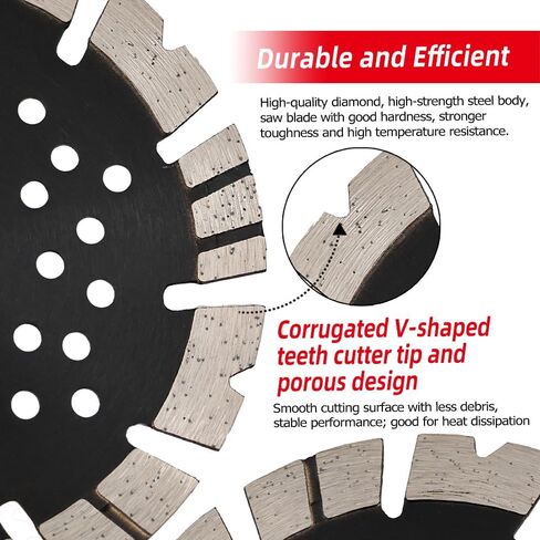 Diamond Blade 5 Inch for Granite, 2 Pieces DT-DIATOOL Diamond Cutting Disc for Hard Concrete Reinforced Concrete Masonry Basalt Artificial Stone in Kuwait