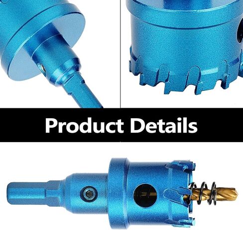 46mm（ 1.8 inch ）Carbide Hole Saw,Metal Steel Hole Saw,Stainless Steel Drill Bit, Hole Cutter for Stainless Steel,Sheet Metal, Thick Metal and Iron,Blue (46mm（ 1.8 inch ）) in Saudi Arabia
