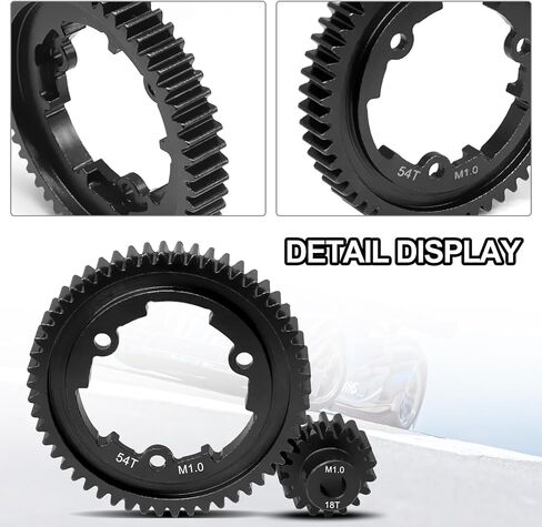 OGRC 46T 1 Mod ترس صلب مقوى مع ترس ترس محرك 18T لـ Traxxas 1/5 X-Maxx 1/7 XO-1 1/10 Maxx/E-Revo 2.0 VXL استبدال جزء المخزون #6447 in Kuwait
