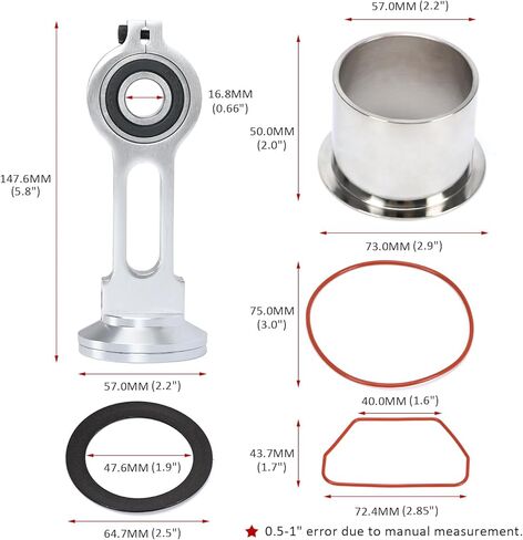 KK-4835 طقم مكبس الضاغط طقم استبدال قضيب التوصيل المتوافق مع مضخة ضاغط الهواء الخالية من الزيت من Sears Craftsman Devildiss Dewalt Porter in Kuwait