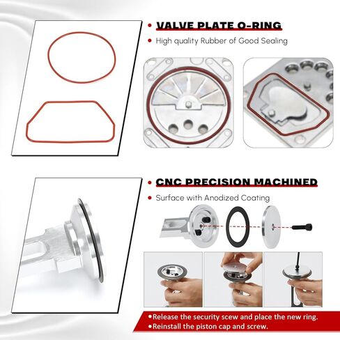 KK-4835 طقم مكبس الضاغط طقم استبدال قضيب التوصيل المتوافق مع مضخة ضاغط الهواء الخالية من الزيت من Sears Craftsman Devildiss Dewalt Porter in Kuwait