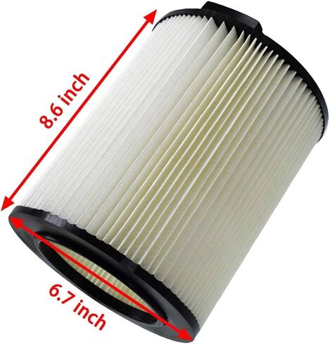 2-Pack VF4000 مرشح بديل لـ Ridgid 72947 Standard Wet Dry Vac 5 إلى 20 جالون 6-9 جالون هاسكي فراغ متوافق WD5500 WD0671 RV2400A RV2600B Vac in Kuwait