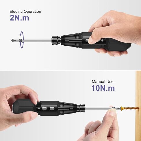 مجموعة مفك كهربائي JXTZ، مفك براغي لاسلكي قابل لإعادة الشحن مع 9 قطع، ضوء LED، أوضاع تلقائية ويدوية، أداة إصلاح الطاقة مثالية للهاتف، وحدة التحكم في الألعاب، الكاميرا، الساعة، الكمبيوتر المحمول، إصلاح المنزل in Kuwait