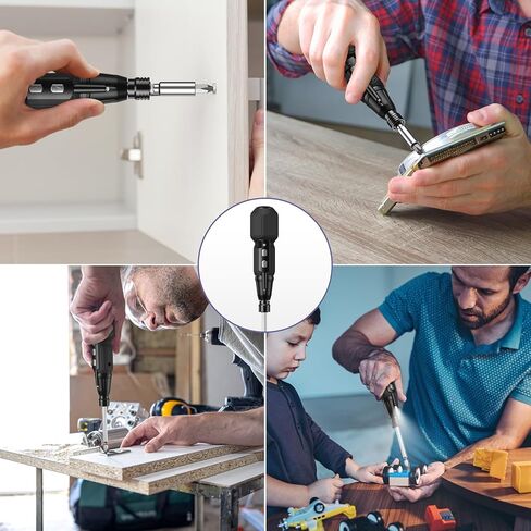 مجموعة مفك كهربائي JXTZ، مفك براغي لاسلكي قابل لإعادة الشحن مع 9 قطع، ضوء LED، أوضاع تلقائية ويدوية، أداة إصلاح الطاقة مثالية للهاتف، وحدة التحكم في الألعاب، الكاميرا، الساعة، الكمبيوتر المحمول، إصلاح المنزل in Kuwait