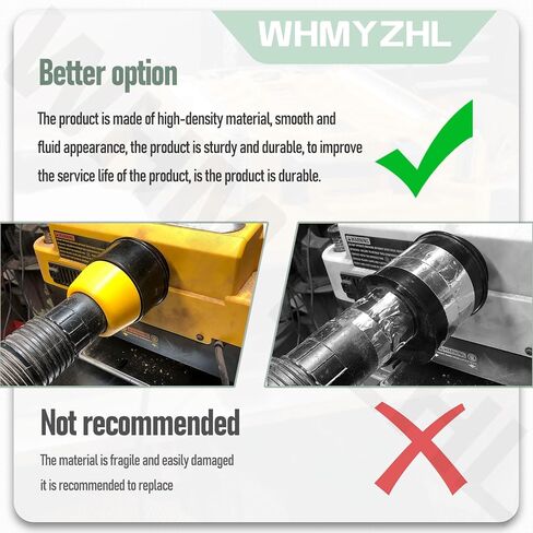 محول خرطوم 2-1/2 متوافق مع جهاز Dewalt DW735 & DW735x مقاس 13 بوصة، محول خرطوم مكنسة كهربائية للمكنسة الكهربائية إلى منفذ الغبار الخاص بجهاز التوجيه Mk in Kuwait