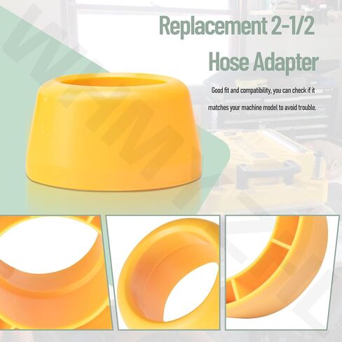 محول خرطوم 2-1/2 متوافق مع جهاز Dewalt DW735 & DW735x مقاس 13 بوصة، محول خرطوم مكنسة كهربائية للمكنسة الكهربائية إلى منفذ الغبار الخاص بجهاز التوجيه Mk in Kuwait