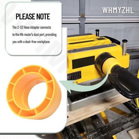 محول خرطوم 2-1/2 متوافق مع جهاز Dewalt DW735 & DW735x مقاس 13 بوصة، محول خرطوم مكنسة كهربائية للمكنسة الكهربائية إلى منفذ الغبار الخاص بجهاز التوجيه Mk in Kuwait