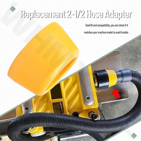 محول خرطوم 2-1/2 متوافق مع جهاز Dewalt DW735 & DW735x مقاس 13 بوصة، محول خرطوم مكنسة كهربائية للمكنسة الكهربائية إلى منفذ الغبار الخاص بجهاز التوجيه Mk in Kuwait