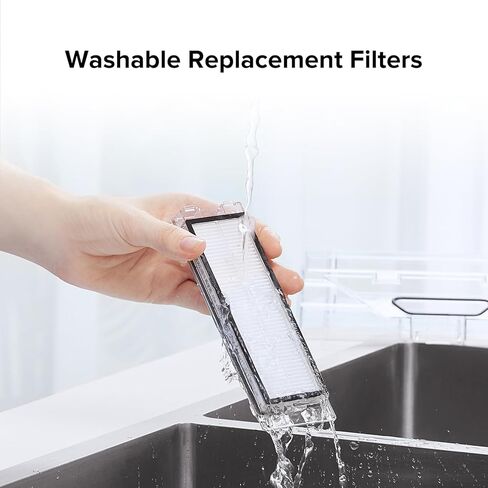 عبوة من قطعتين من مرشح Roborock القابل للغسل للمكانس الكهربائية الروبوتية S8 MaxV Ultra، قطع غيار مرشحات عالية الكفاءة in Kuwait