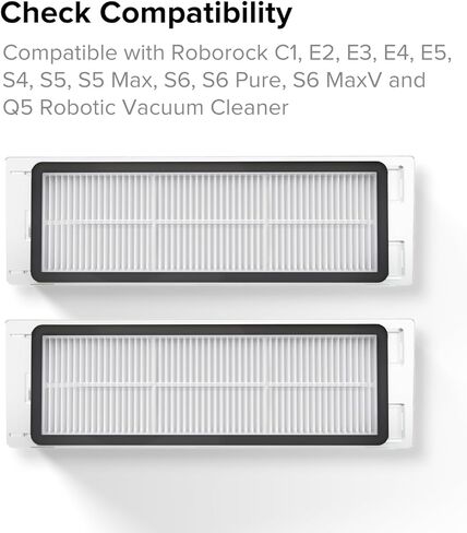 عبوة من قطعتين من مرشح Roborock القابل للغسل للمكانس الكهربائية الروبوتية S8 MaxV Ultra، قطع غيار مرشحات عالية الكفاءة in Kuwait