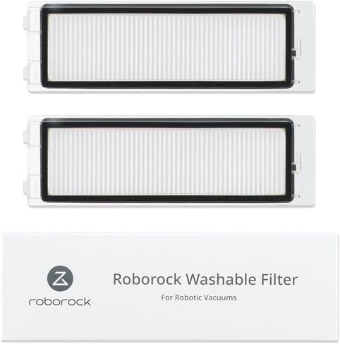 roborock 2 Pack Washable Filter for S8 MaxV Ultra Robot Vacuum Cleaners, High Efficiency Filters Replacement Parts in Saudi Arabia